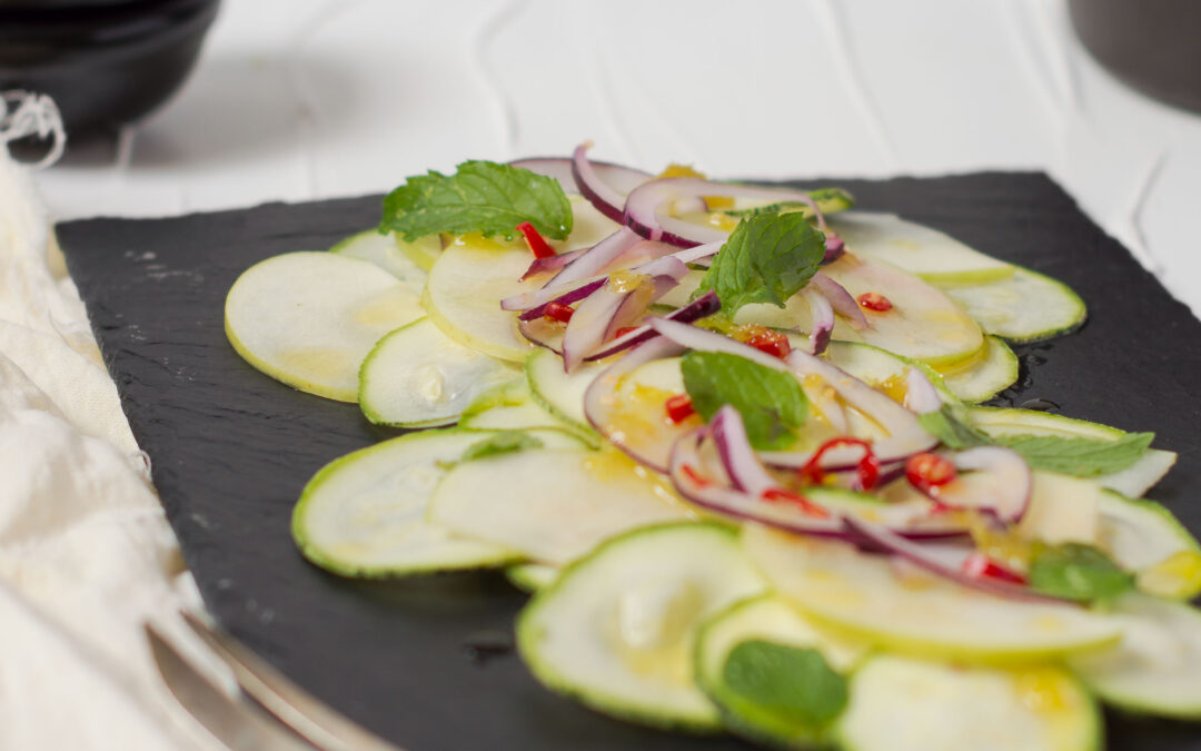Ensalada de zucchini picante | Vegana, sin lactosa y sin TACC