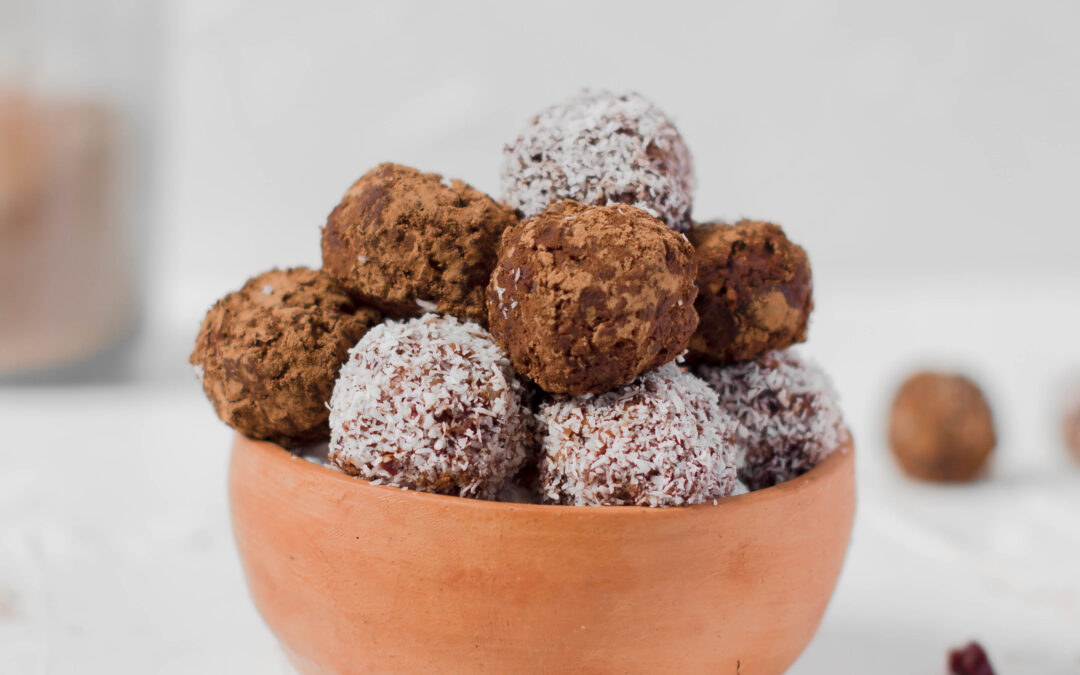 Trufas de arándanos y nueces | Veganas, sin lactosa y sin TACC