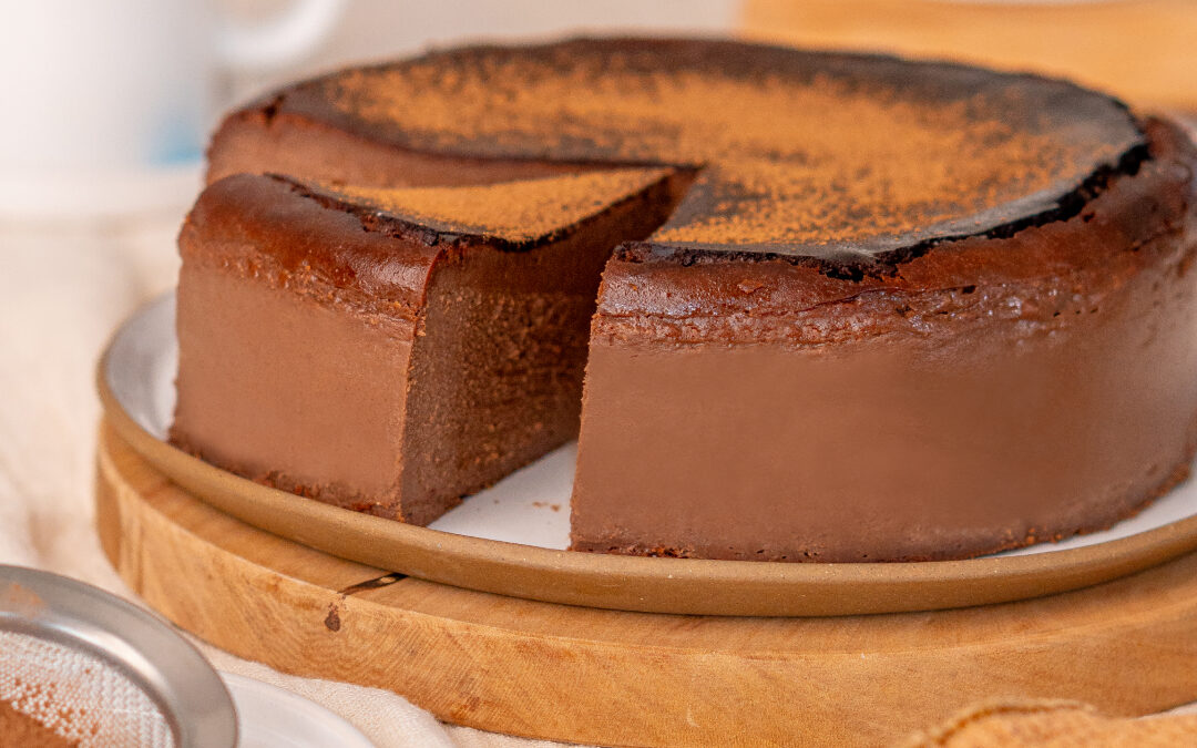 Torta vasca de chocolate | Pastel de queso quemado