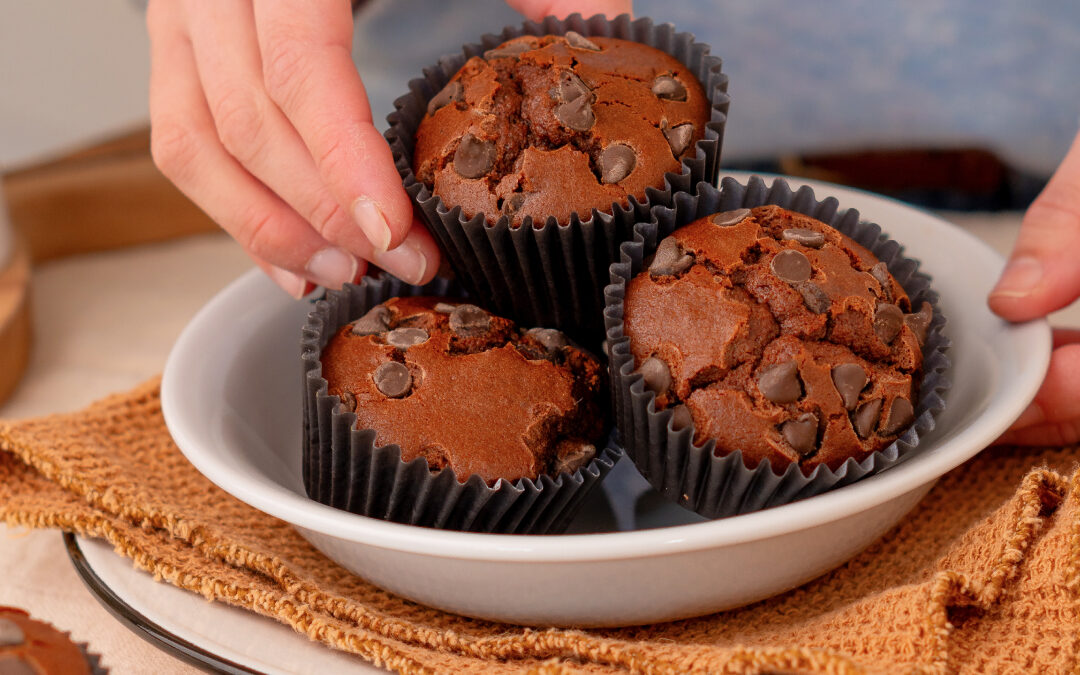 Muffins de chocolate y dulce de leche | Húmedos