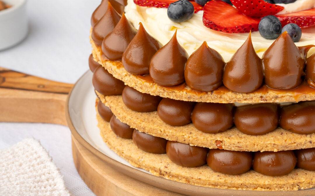 Torta Sablée de almendras | Con crema de mascarpone
