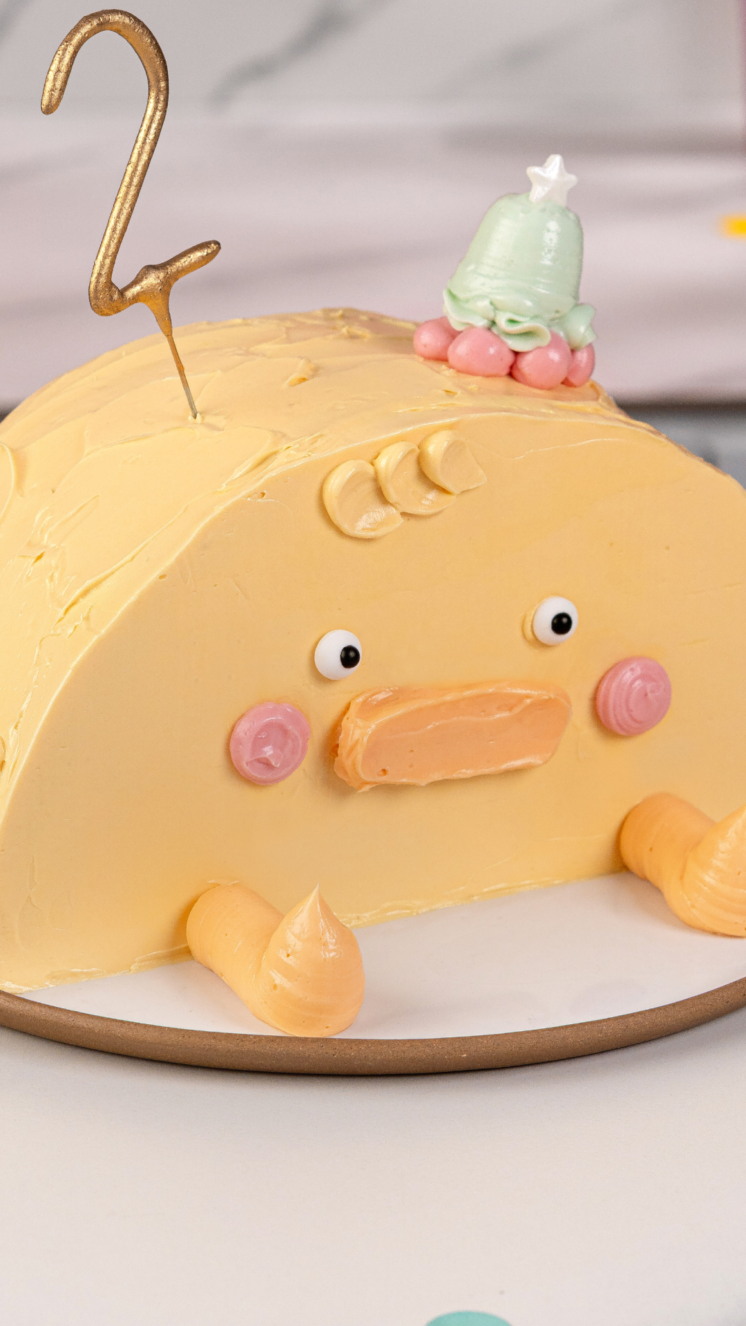 Torta de Pato sin Molde | Buttercream de Merengue Suizo